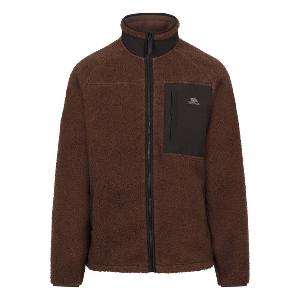 Trespass Mens Brookes AT400 Fleece Top / Dark Brown